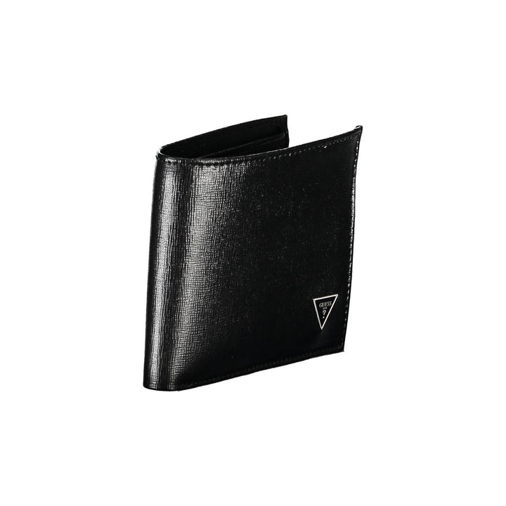 Elegant Black Leather Wallet with RFID Block