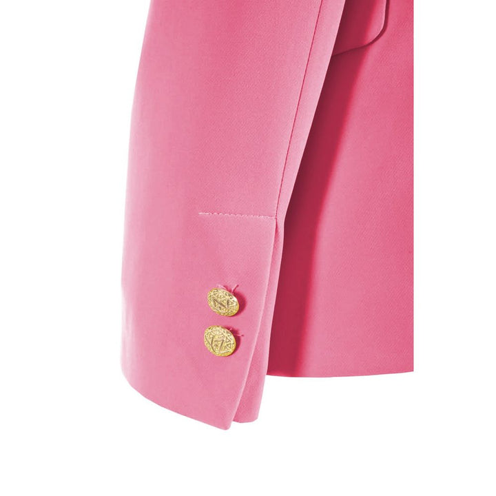 Pink Polyester Women Blazer