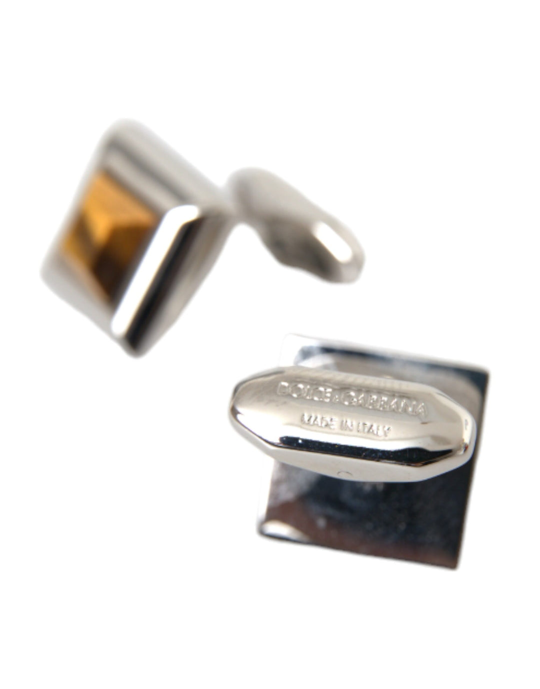 Silver Plated Brass Pin Crystal Cufflinks