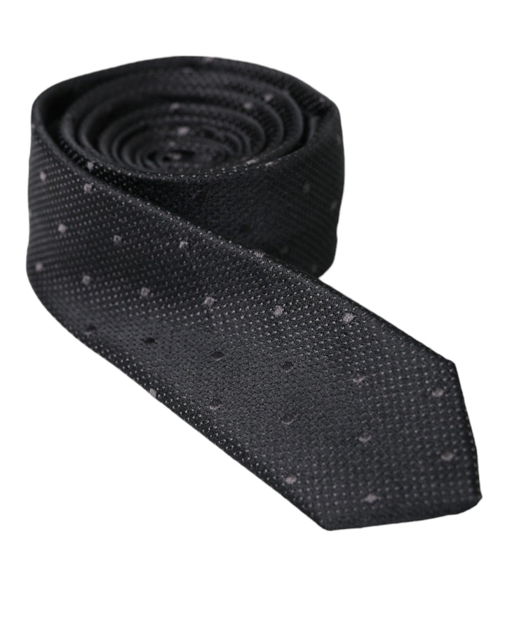 Men Black 100% Silk Fantasy Classic Men Tie