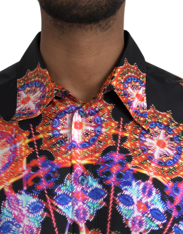 Multicolor Luminarie Silk Men Casual Shirt