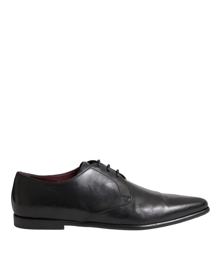 Black Leather Derby Formal Dress Men Shoes