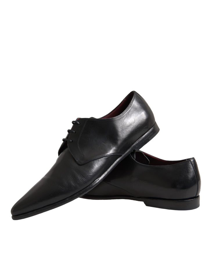 Black Leather Derby Formal Dress Men Shoes