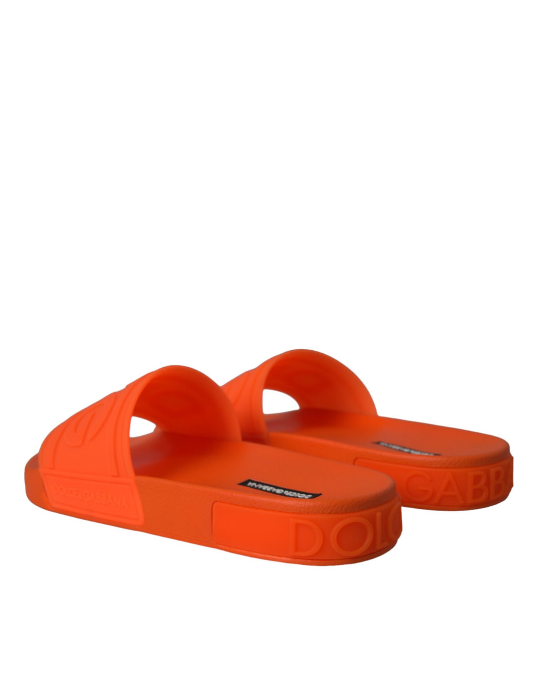 Orange Rubber Slides Sandals Beachwear Shoes