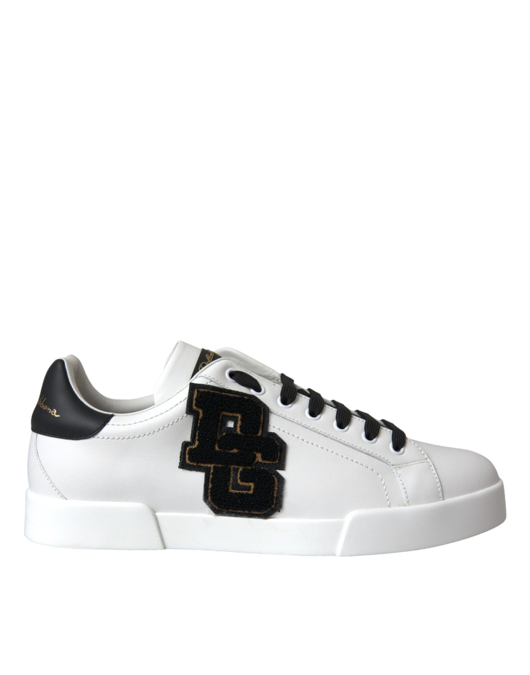 White Leather DG Logo Casual Low Top Sneakers Shoes