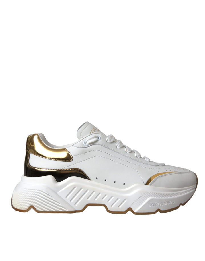 White Gold DAYMASTER Leather Sneakers Men Shoes