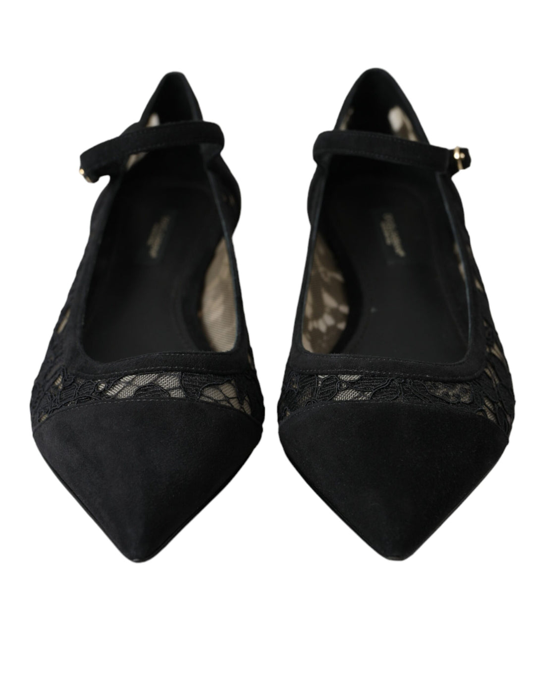 Black Taormina Lace Bellucci Flats Shoes