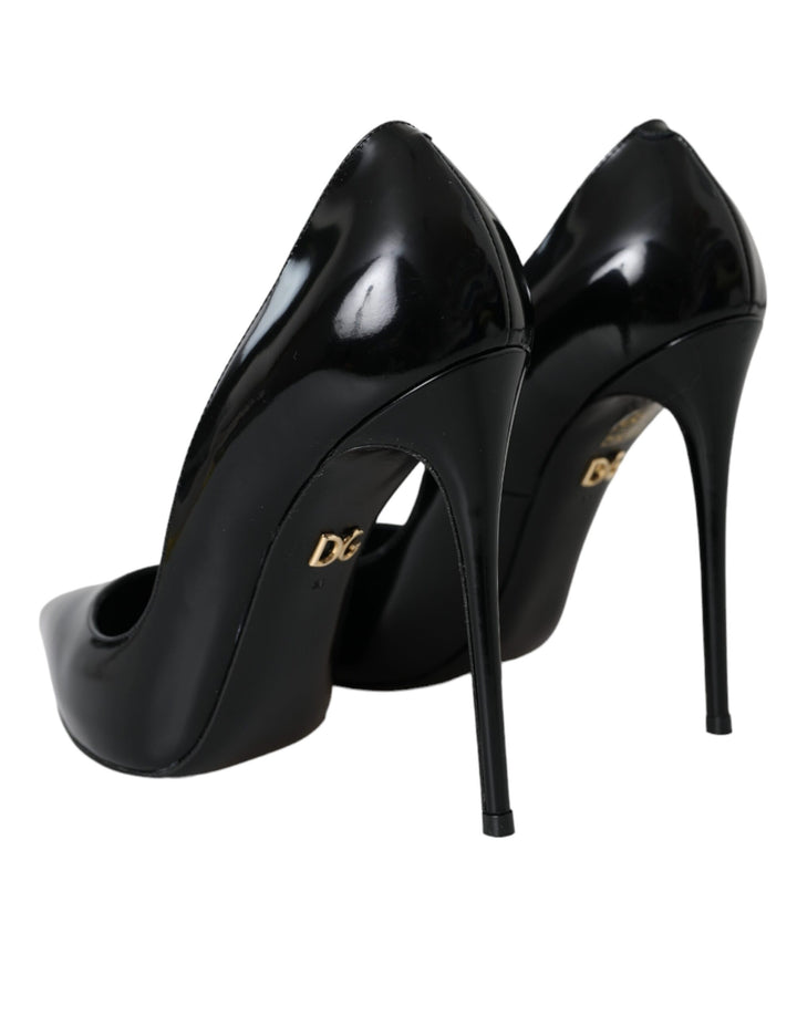 Black Patent Leather High Heels Pumps Shoes