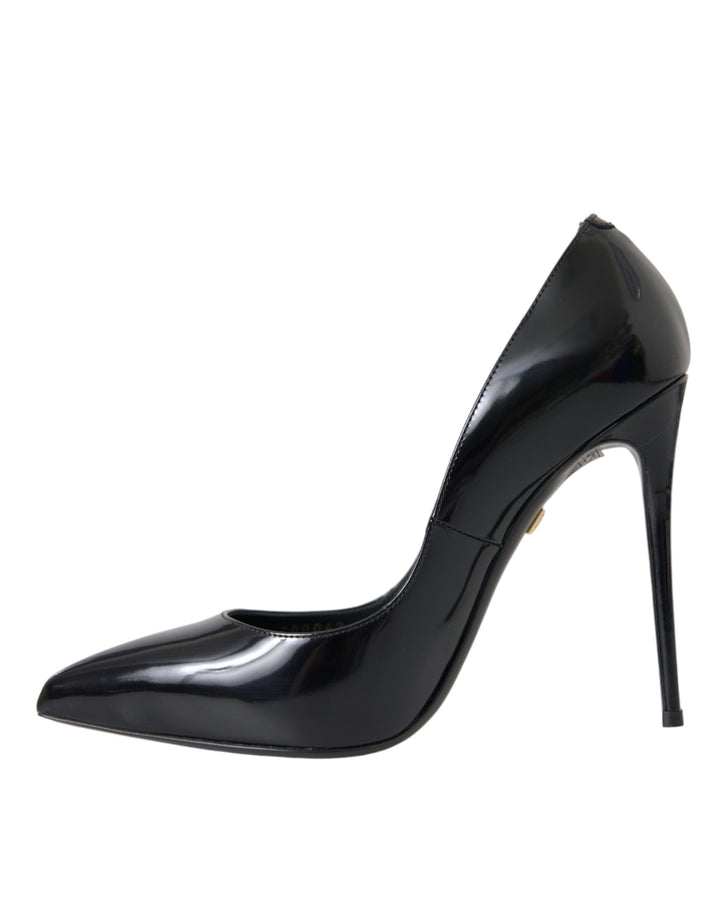 Black Patent Leather High Heels Pumps Shoes