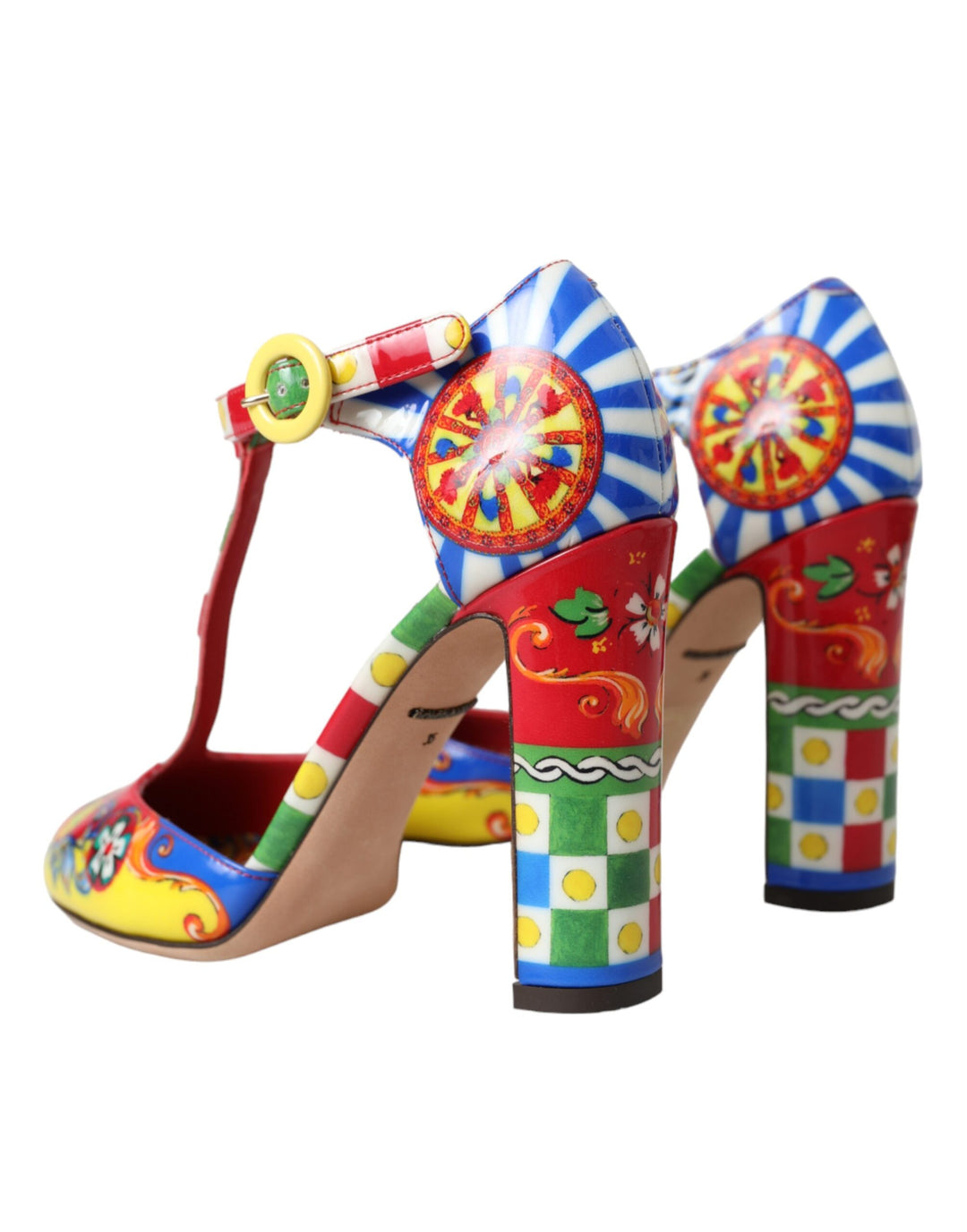 Multicolor Carretto T-strap Sandals Shoes