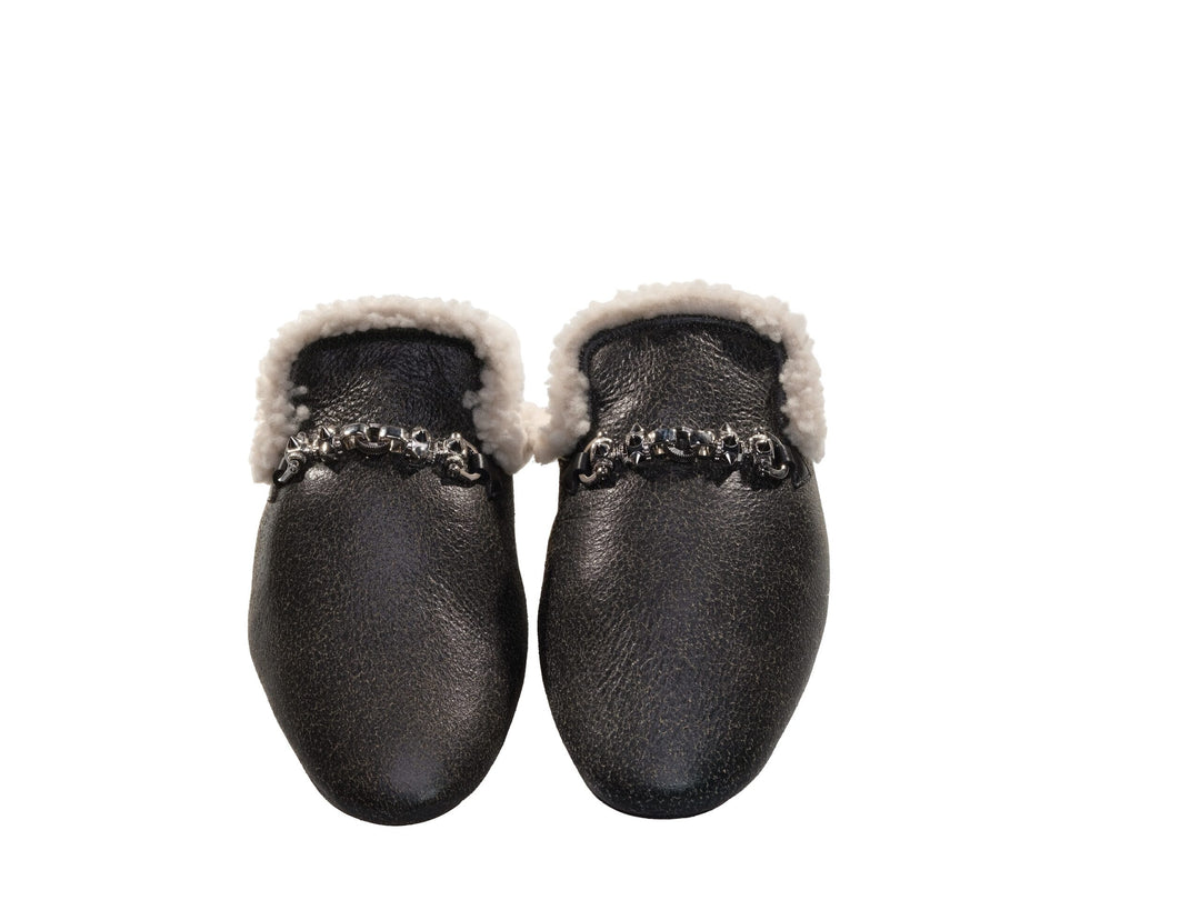 Woolito Swing Flat Nappa and Shearling Loafers