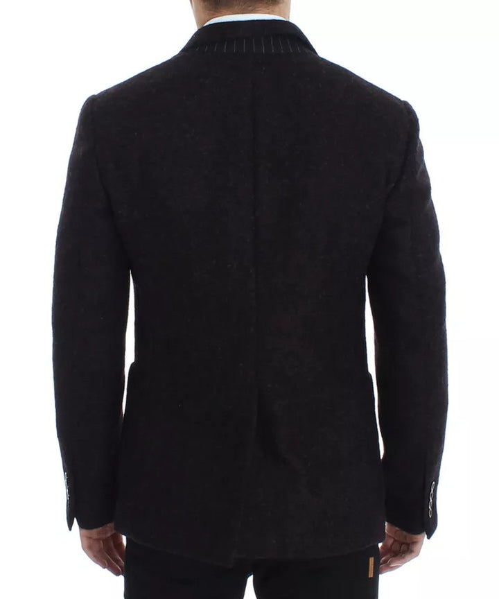 Bordeaux Alpaca Two Button Jacket Blazer