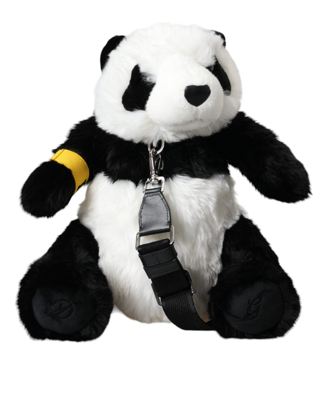 Black White Eco-Fur Animal Panda Shoulder Bag