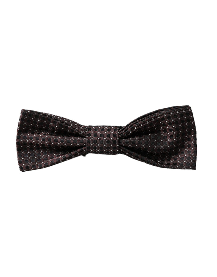 Brown Fantasy Silk Adjustable Neck Men Papillon Bow Tie