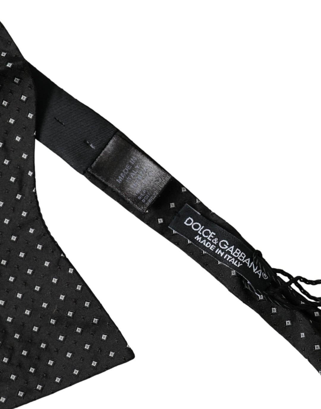 Black Silk Polka Dot Slim Skinny Necktie Men Bow Tie