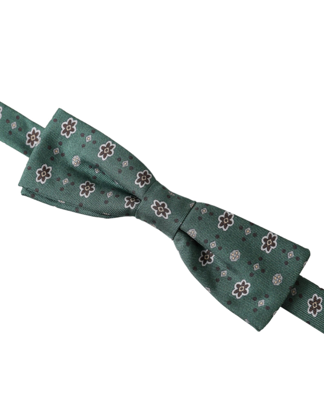 Mint Green Floral Adjustable Neck Men Bow Tie