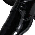 Black Calfskin Leather Derby Men Dress Shoes