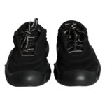 Black Lace Up Wave Low Top Sneakers Men Shoes