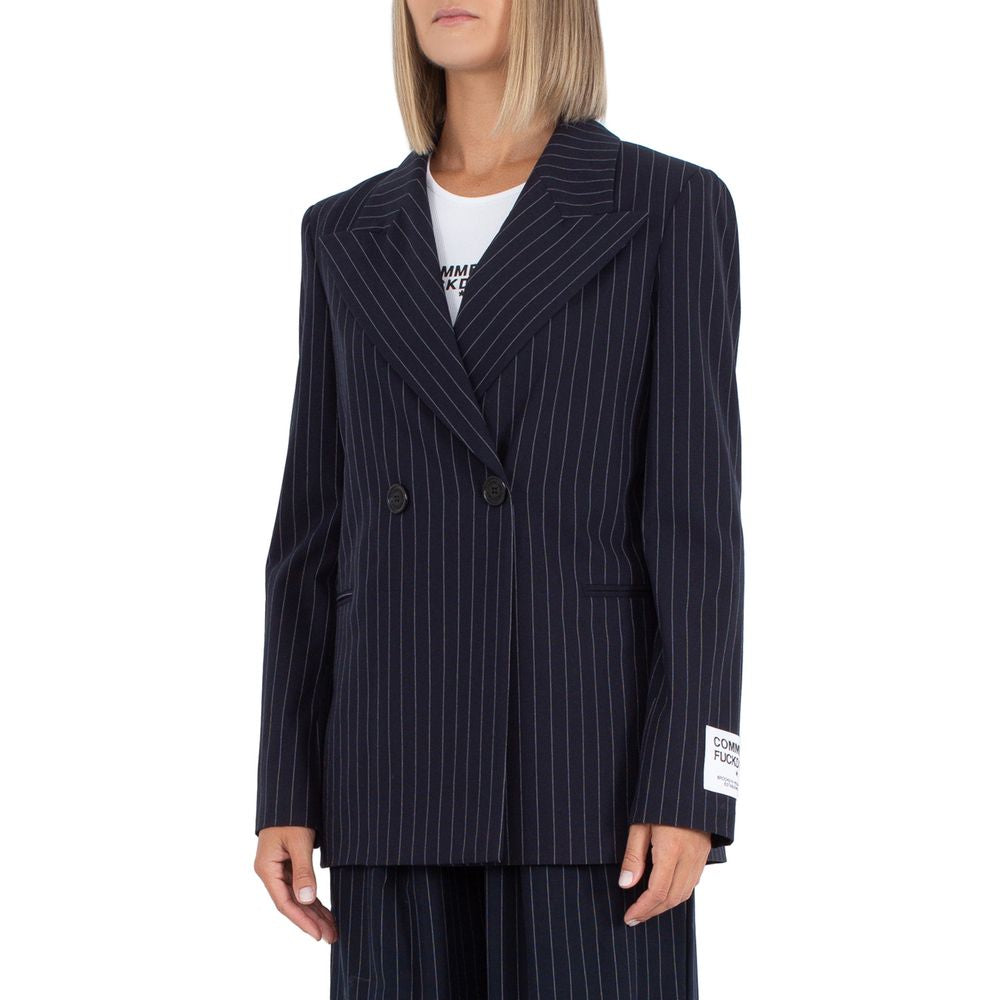 Blue Polyester Suits & Blazer