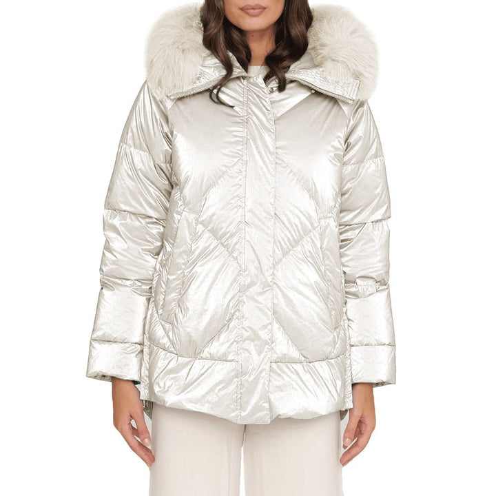 White Polyester Jackets & Coat