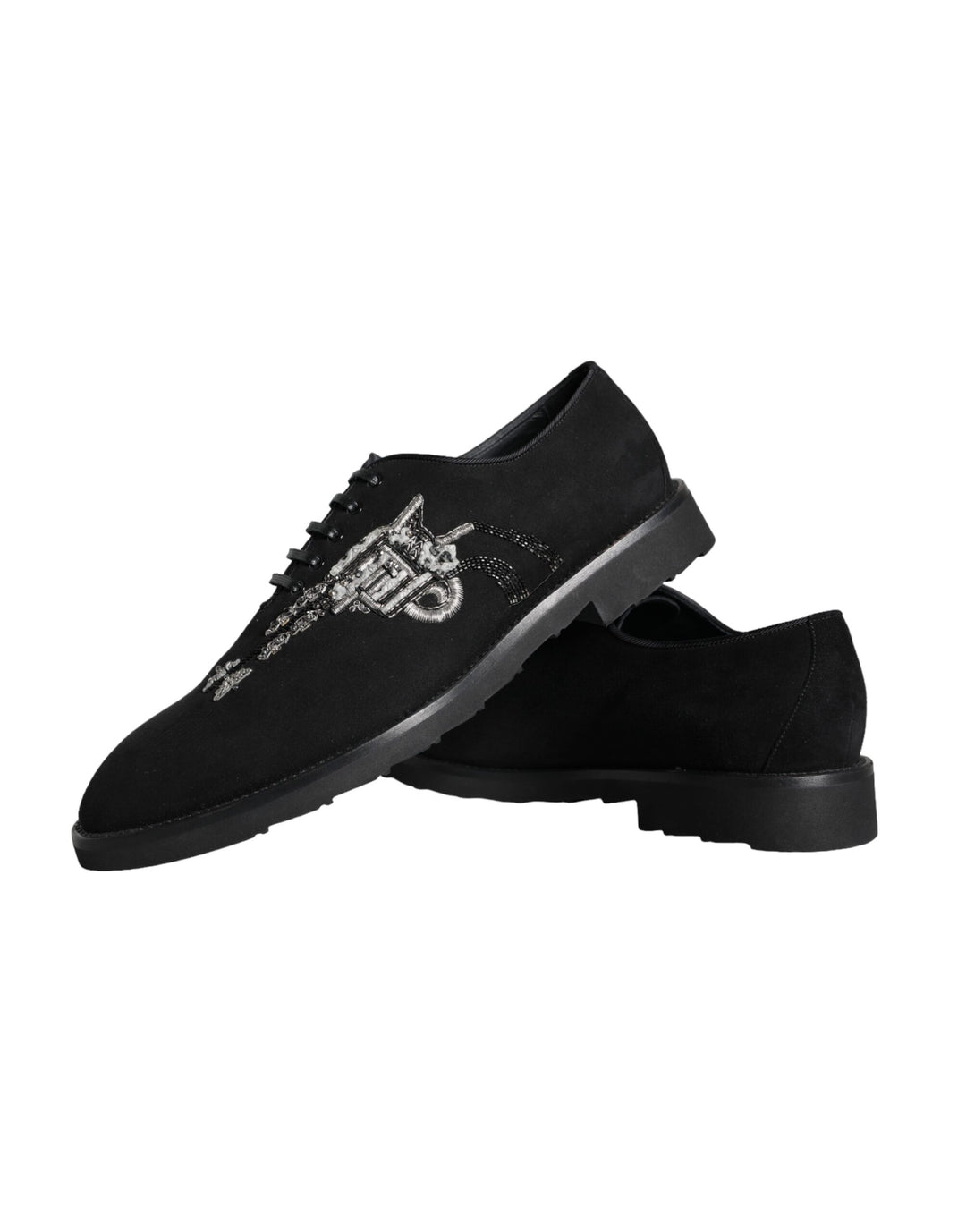 Black Suede Sicilia Lace Up Formal Shoes