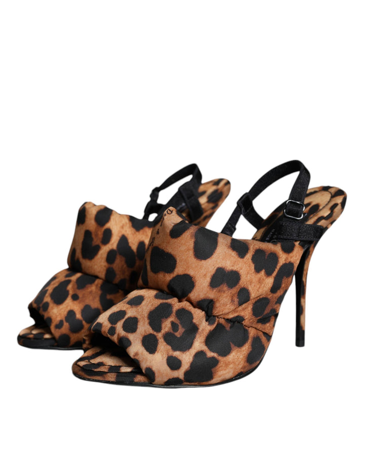 Brown Leopard Keira Slingback Sandals Shoes