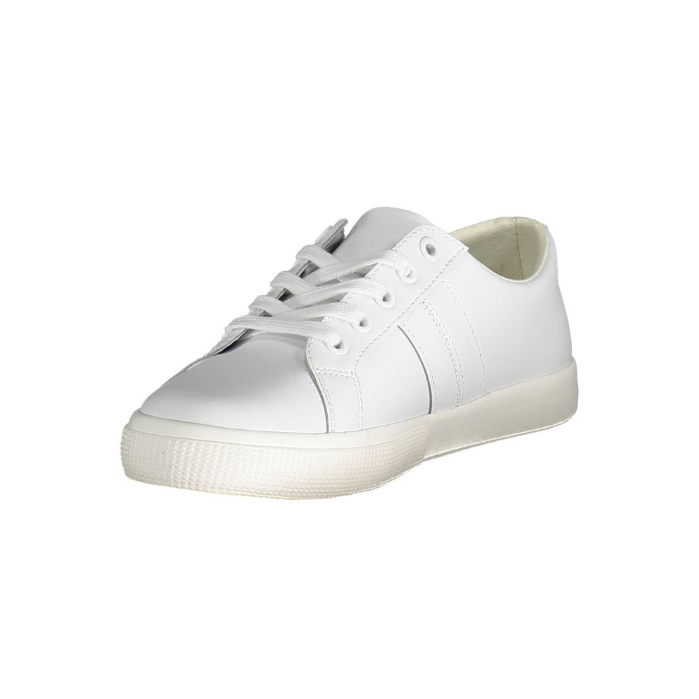 White Polyester Sneaker