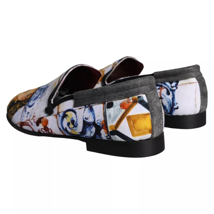 Multicolor Madonna Majolica Amalfi Men Loafers Shoes