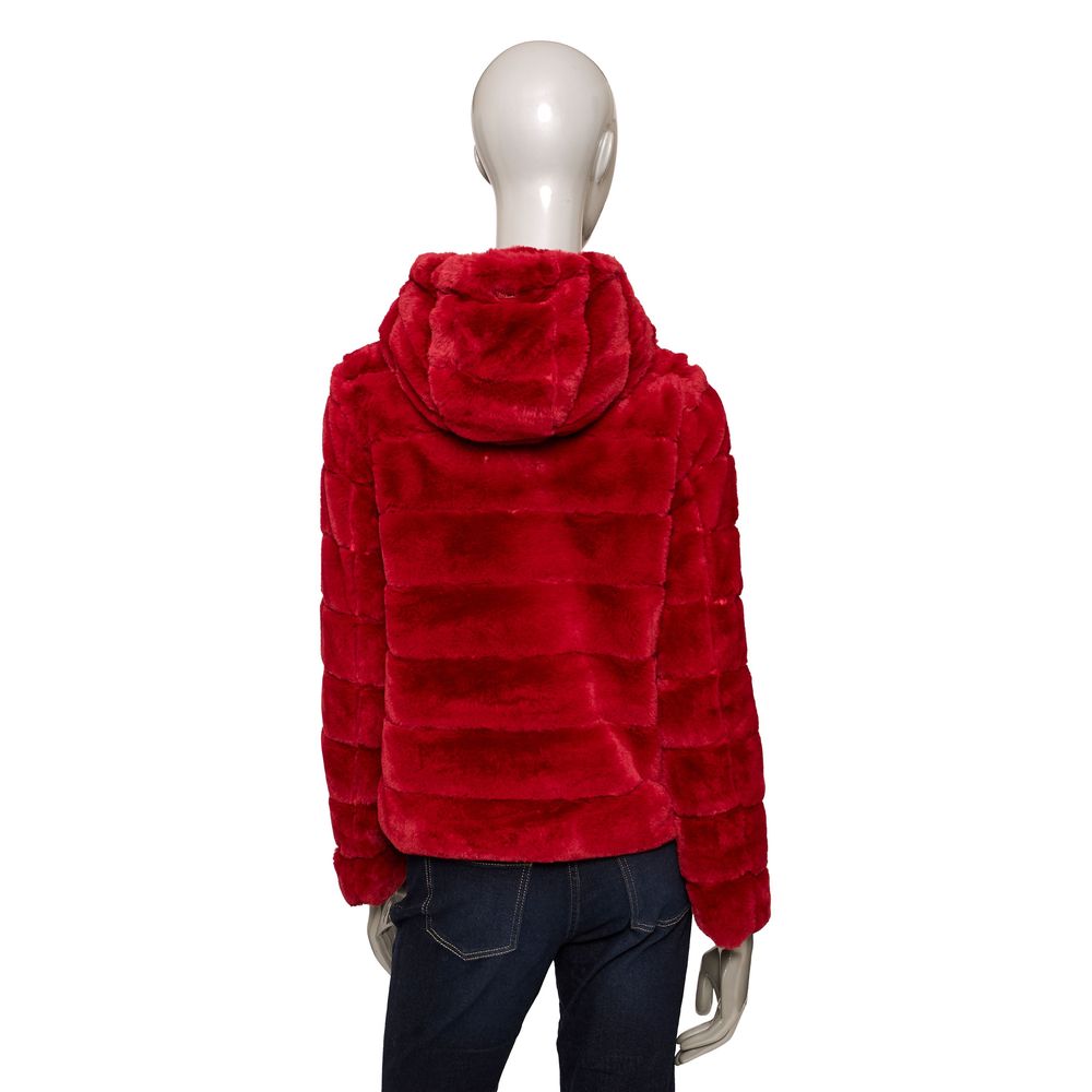 Red Polyester Jackets & Coat