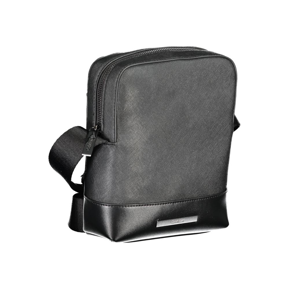 Black Polyester Shoulder Bag