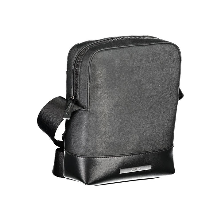 Black Polyester Shoulder Bag