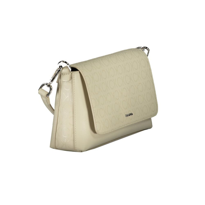 Beige Polyester Handbag