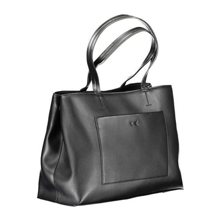 Black Polyester Handbag