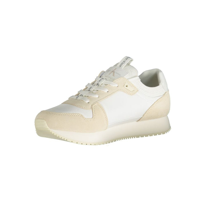 White Polyester Sneaker