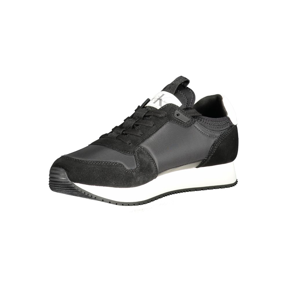 Black Polyester Sneaker