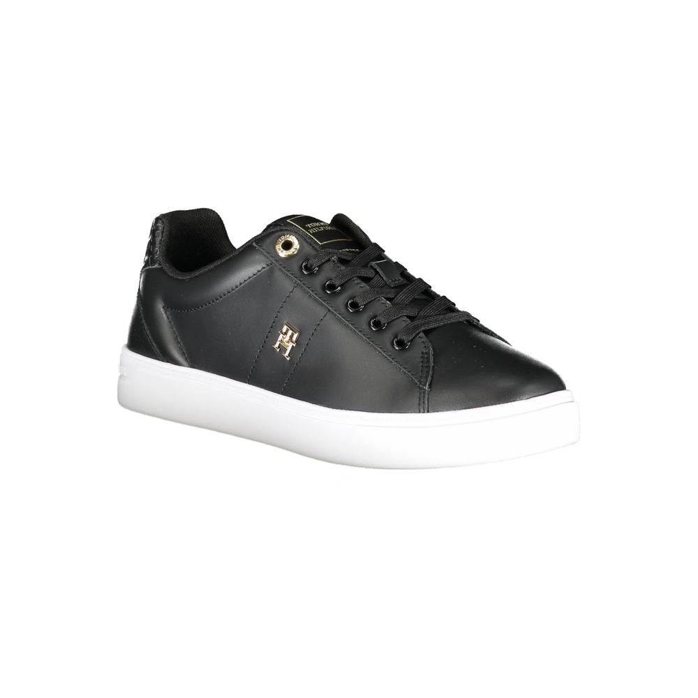 Black Polyester Sneaker