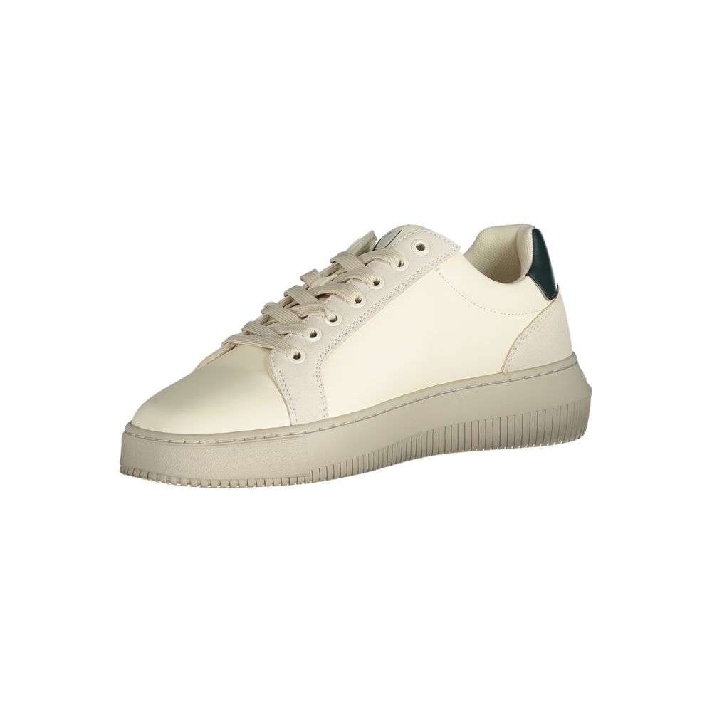 White Polyester Sneaker