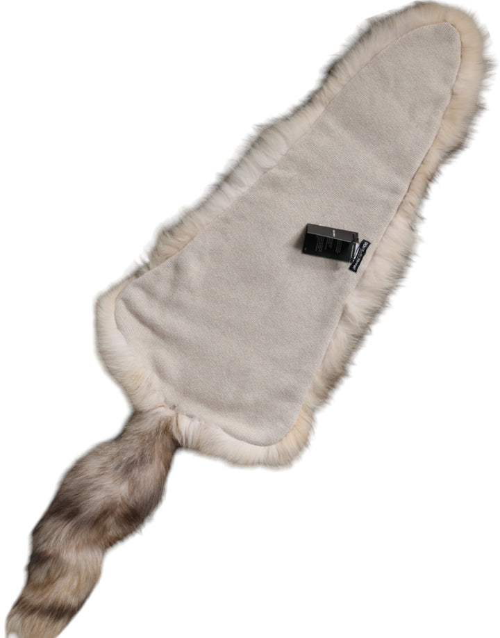 Brown Frost Fox Fur Neck Warmer Winter Scarf