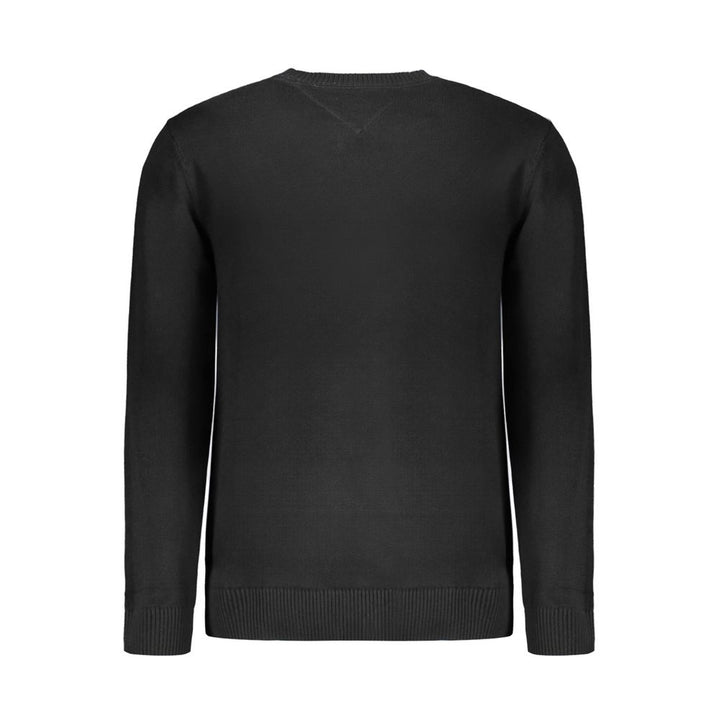 Black Cotton Men Sweater