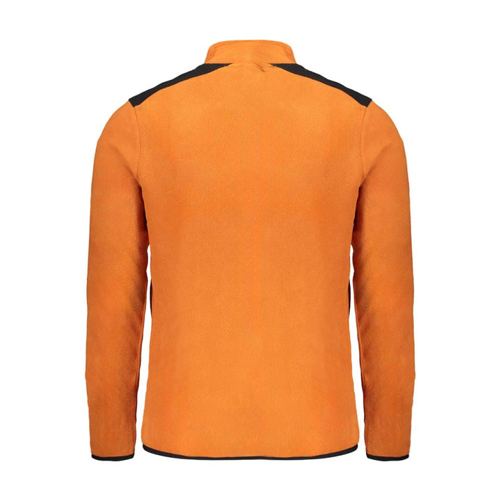 Orange Polyester Men Sweater