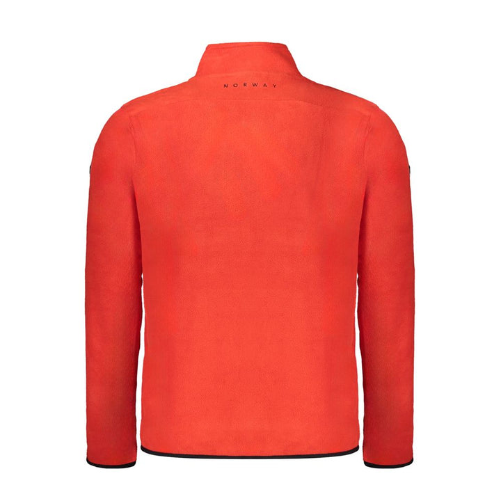 Red Polyester Men Sweater