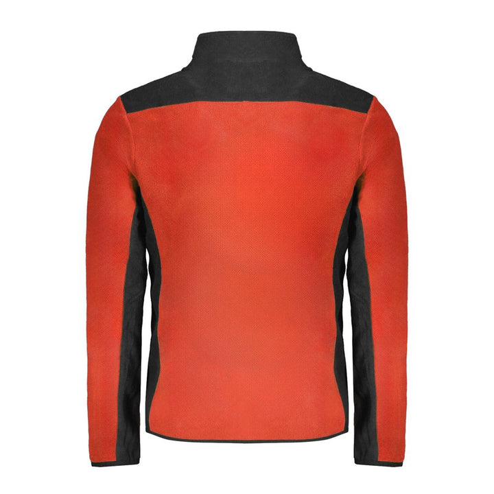 Red Polyester Men Sweater