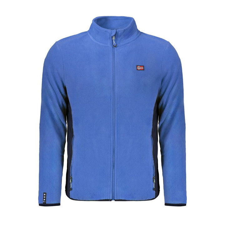 Blue Polyester Men Sweater