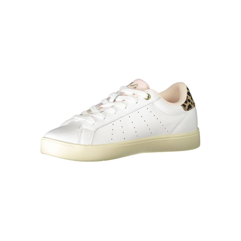 White Polyester Sneaker