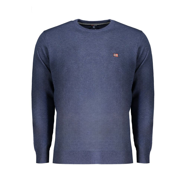 Blue Wool Men Sweater