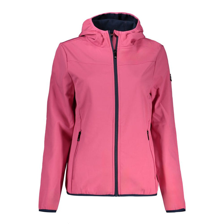 Pink Polyester Jackets & Coat