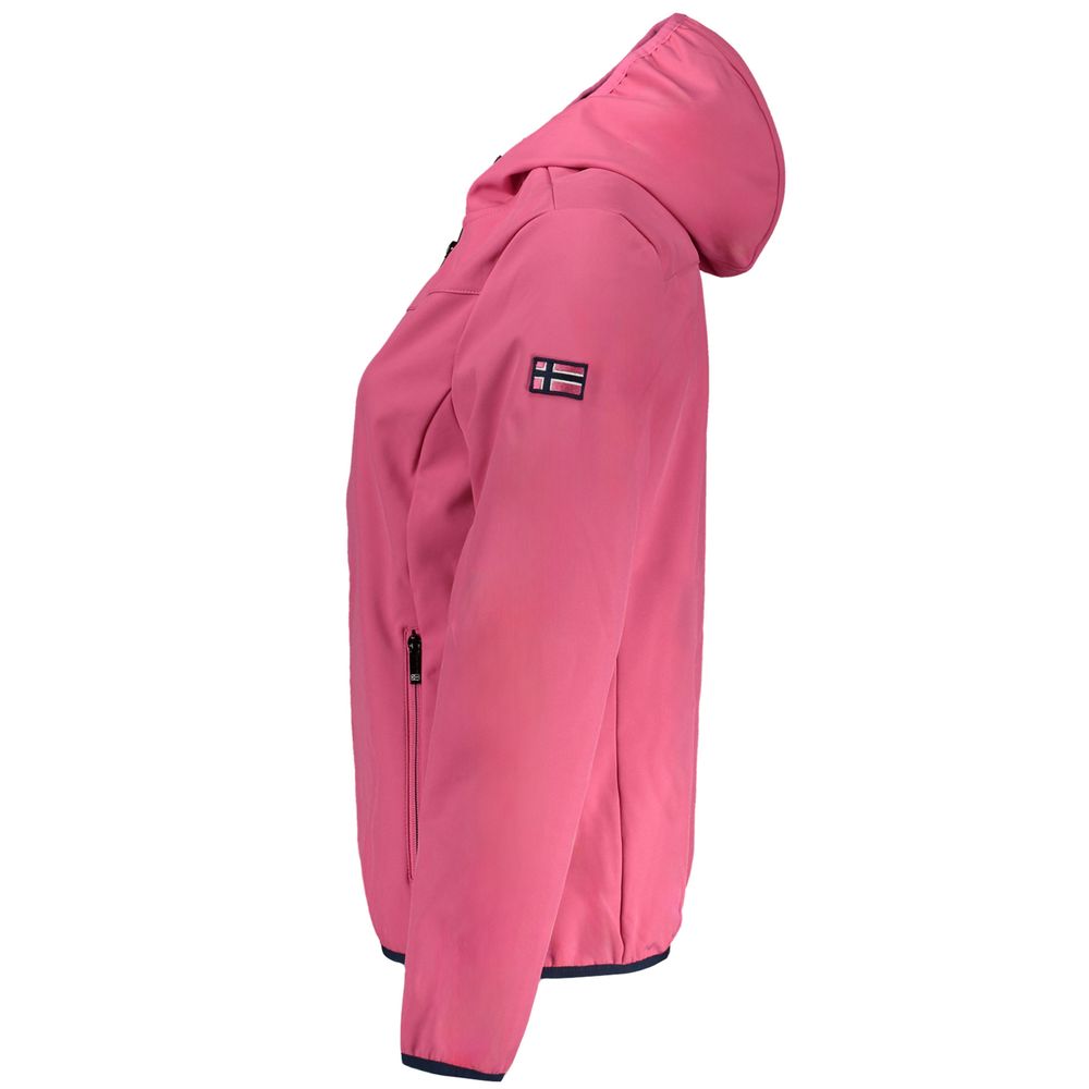 Pink Polyester Jackets & Coat