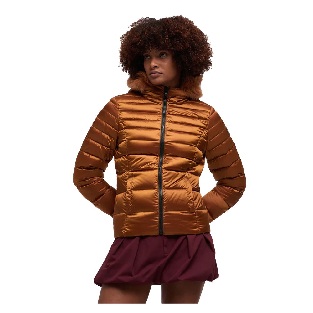 Brown Nylon Jackets & Coat