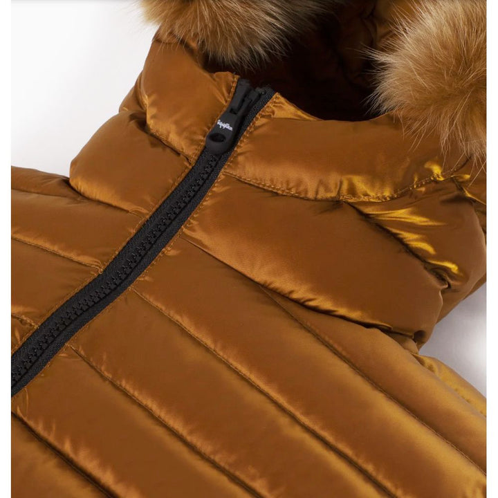 Brown Nylon Jackets & Coat