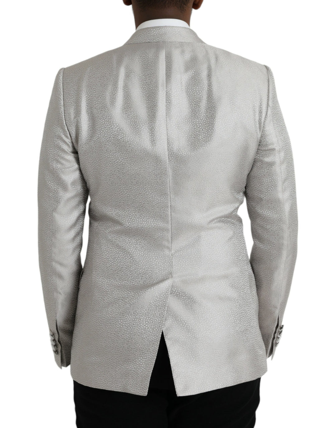 Dolce & Gabbana Off White MARTINI Double Breasted Coat Blazer